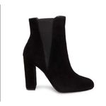 Steve Madden Effect suede leather slip on heeled boots sz 9 women’s biker edgy c Photo 2