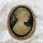 Vintage Unsigned Victorian Lady Cameo Brooch Photo 6