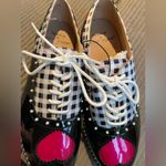 Torrid  Betsey Johnson Oxford Platform Rose Heart Plaid Shoes 7.5 Wide Photo 3
