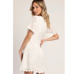Lulu's Mallorca White Floral Embroidered Lace Sweetheart Neckline Dress XL Photo 4