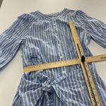 Evereve  Dress Womens Small Blue White Striped Maisy Tie Waist‎ Button Down New Photo 8