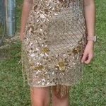 Primavera Couture Primavera Gold Homecoming Dress Photo 2