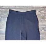 St. John Basics Marie Gray Knit Wide Leg Pants Black Career Casual Cozy USA FLAW Size 6 Photo 7