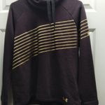 Under Armour Unisex Size Small Threadborne Loose Burgandy Gold Stripe Hoodie Photo 0