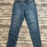 Old Navy  Women's High-Rise O.G. Straight Leg Jeans Ankle Slit Blue Denim 2 Zip Photo 1