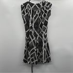 Yumi Kim 9-5 100% Silk Black & White Dimond Geometric Wrap Mini Dress Size S Photo 5