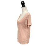 Aeropostale Raw Edge V-Neck Loose Top Blush Pink Small Photo 7
