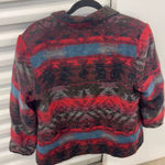 Coldwater Creek Blazer Size L Red Blue Patterned Photo 3