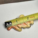 Ceramic Autumn Fall Leaf Brooch Pin Great For Thanksgiving Orange Photo 4