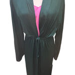 A New Day  Green Long Sleeve Tie Waist Robe Cardigan Kimono M L Photo 0