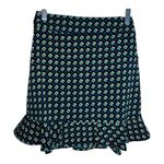 Band of Gypsies Band of The Free COLETTE TEAL DIAMOND MINI A Line Ruffle SKIRT Women Small New Photo 1