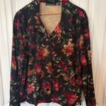 Briggs New York  Floral Button Up Top Size 2X Photo 0