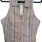 Urban Outfitters Party Girl Deep V Collared Racerback Button down Shirt Medium Photo 5