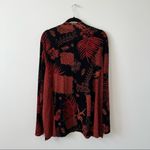 Cj banks 1x art to wear tribal jacket open‎ front cardigan liquid knit lagenlook Red Photo 4
