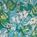 Lilly Pulitzer  XS aqua & green three-button floral print roll tab sleeves dress Photo 4
