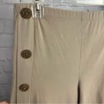 Soft Surroundings boho retro chic wide leg cropped pants size medium tan Photo 6