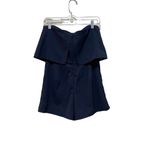 AQUA  V-Neck Flounce Romper Navy Blue Size Medium Photo 6