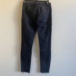 Free People  Reagan Button Fly Raw Hem Ankle‎ Jeans Black Pants Womens Size 26 Photo 5