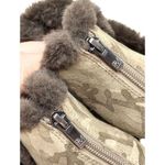 Pelle Moda Boots Size 6.5 Erin Faux Fur Trim Wedge Camouflage Zip Booties Green Photo 7