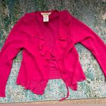 Vintage Jonathan Martin two piece pink dress with ruffle sheer cardigan, size 9 Photo 9