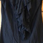 Iz Byer Black Lace Ruffle Crop Top Small Photo 2