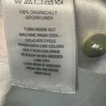 Tahari  Linen Button Down Shirt Top White XL Organic Short Rolled Sleeve Photo 2