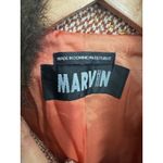 Marvin Richards Vintage  Wool Blend Detachable Faux Fur Collar Tweed Pea Coat S Photo 6