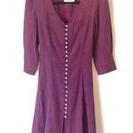 Byer California Byer Too! Vintage Purple Lace Up Back Pearl Button Dress Size 5 Photo 0