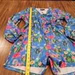 Lucky and Blessed L&b floral long sleeve short blue pink romper V Neck large Photo 1