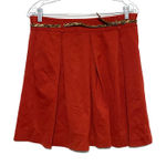 Tommy Hilfiger Red Skirt 8 Pleated Leopard Belt Preppy Y2K Classic Career Office Photo 0