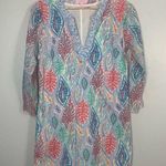 Lilly Pulitzer  Courtney Multi Let Minnow Beaded Tunic Shift Dress size small Photo 0