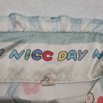 Women’s Kawaii Top Teddy Bear Ruffles Button Shirt Pajama Lounge size Small Photo 3