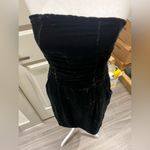 LA Made Elegant Black Strapless velvet  Dress Photo 9