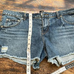 Rip Curl  size 13 denim micro shorts beach brand cut offs distressed Photo 7