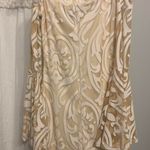 White Over Shoulder Bell Sleeve Dress Photo 1