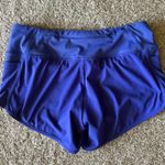 Oiselle  Shorts Womens 8 Blue Active Workout Pull On Pockets Running Lined Photo 2