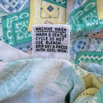 Vintage ‘90s David Smith Pastel Cottagecore Print Short Sleeve Polo Shirt Green Size M Photo 7