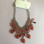 Apt. 9  women’s Coral Pink beaded Statement Necklace Photo 3