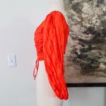 Urban Outfitters  Cropped Drawstring Top in Papaya Size Large NWOT Photo 1