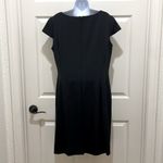 Tahari  Arthur S. Levine Black Cap Sleeves Seam Ascent Sheath Dress Photo 1