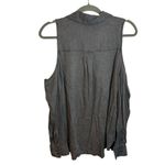 BP Nwt  Charcoal Gray Cold Shoulder Button Down Top Photo 1