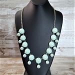 Vintage Necklace Aquamarine Tone Circles Statement Necklace Photo 0