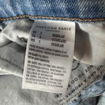American Eagle SZ 2 Baggy Jeans Distressed Rips Hi-Rise Zip-Fly Pockets Whisker Photo 8