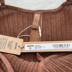 SKIMS Sheer Knit Cami Bodysuit in Bison, Size Medium Photo 6