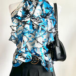 Y2K Top, Grunge, Whimsigoth, Goth, Fairy‎ Grunge, Small, Indie Sleaze Black Photo 0