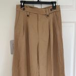Madewell Harlow Wide Leg Pants Seed Khaki 6 High Rise Drapey Baggy Sailor Linen Photo 4