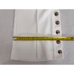 AQUA  White Flare Leg Trousers Button Accents Career Pants Size‎ L Photo 11