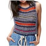 Free People  Step Outside Crochet Sweater Top Photo 5