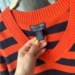 Ralph Lauren Vintage Polo Jeans Co USA Flag embroidered Sweater Navy Striped Photo 2