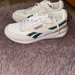 Reebok  Classic White and Dark Green Sneakers Photo 1